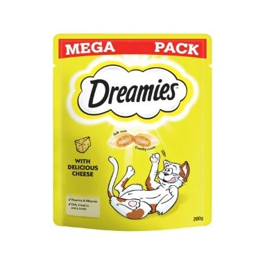 GARDEN & PET SUPPLIES - Dreamies Cat Treats with Cheese Mega Pack 200g