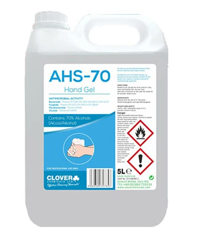 GARDEN & PET SUPPLIES - AHS Alcohol Hand Sanitiser Gel 5 Litre (70% Medical Grade)