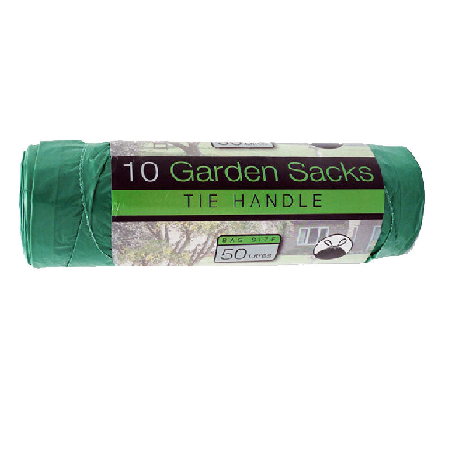 GARDEN & PET SUPPLIES - Green Garden Refuse Sacks Tie Handles Roll 10's