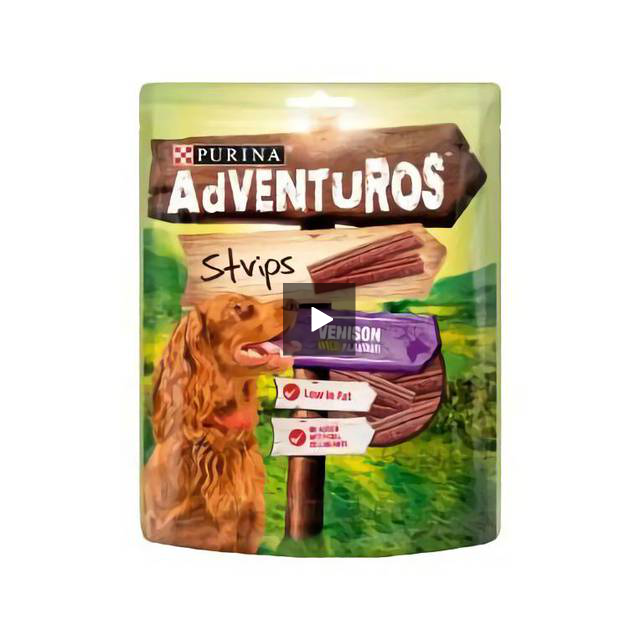 Adventuros Dog Treats Strips Venison Wild 90g - GARDEN & PET SUPPLIES