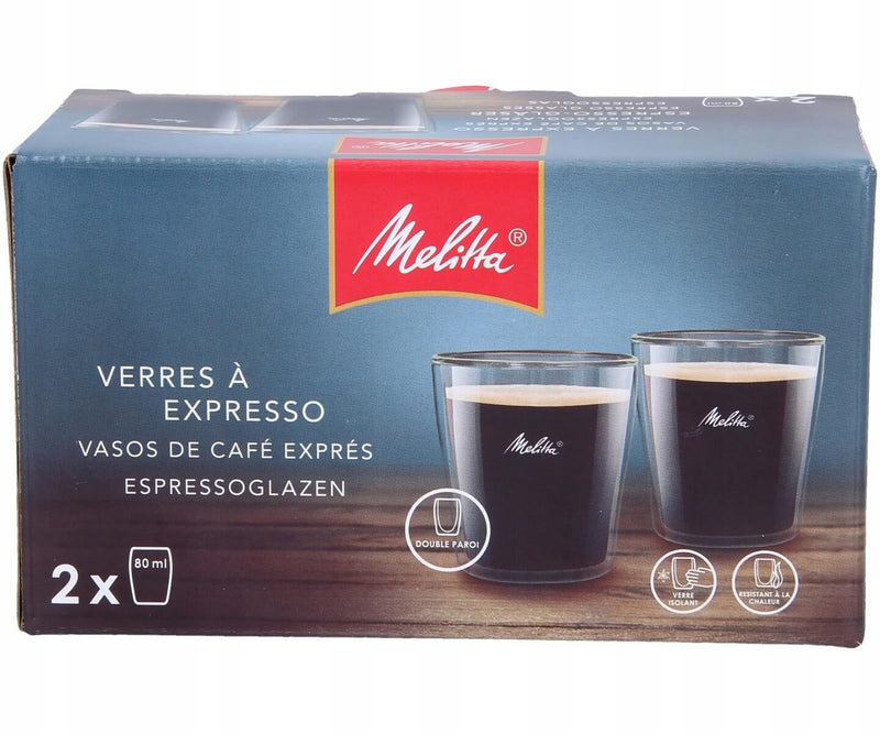 Melitta Espresso Glass Set 0.08 Litre Pack 2's - Garden & Pet Supplies