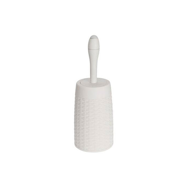 Addis Rattan Closed Cream Toilet Brush Set - Garden & Pet Supplies