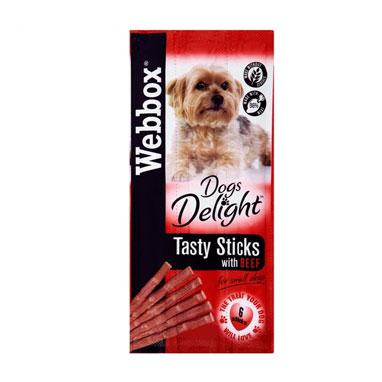 GARDEN & PET SUPPLIES - Webbox Dogs Delight Tasty Sticks Beef 6 Pack