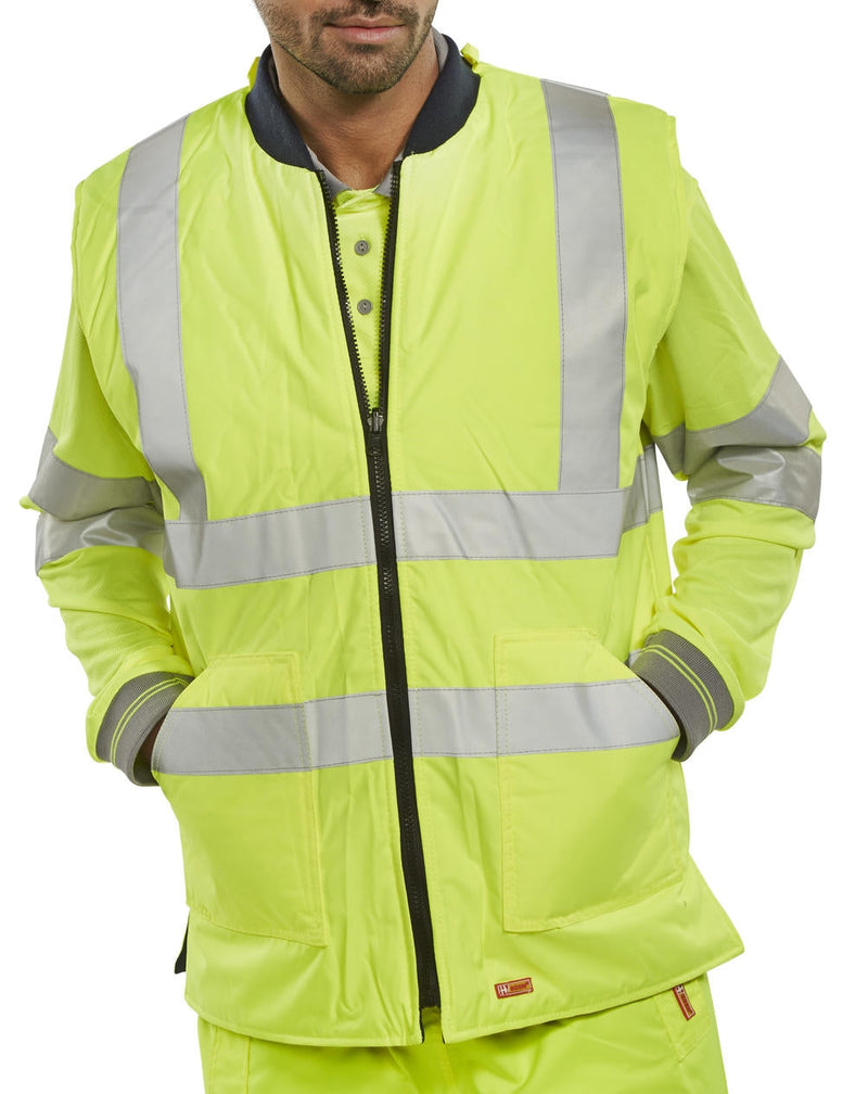 Hi Visibility Body Warmer Reversible in YELLOW {All Sizes} - Garden & Pet Supplies