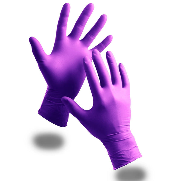 Nitrile Disposable Gloves Powder Free Purple {Medium} - Garden & Pet Supplies