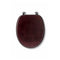 Croydex Solid Wood Toilet Seat, Mahogany - Chrome Fitting - Garden & Pet Supplies