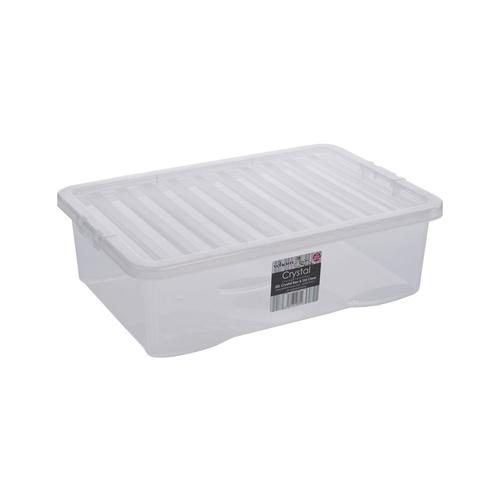 GARDEN & PET SUPPLIES - Wham Crystal Clear Plastic Storage Box 32 Litre