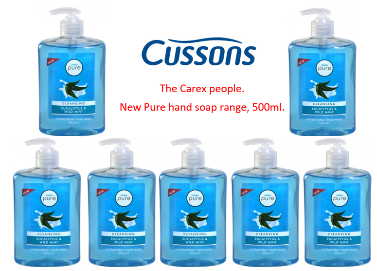 Cussons Pure Antibacterial Eucalyptus & Wild Mint 500ml (Full Pack 6's) - Garden & Pet Supplies