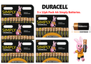 Duracell Simply AA Batteries {MN1500B12SIMPLY}  5 x Pack 12 {60 Batteries} - Garden & Pet Supplies
