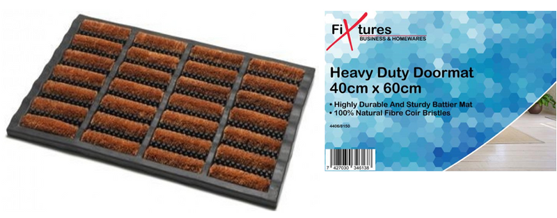 Fixtures Heavy Duty 40x60cm Coir Door Mat