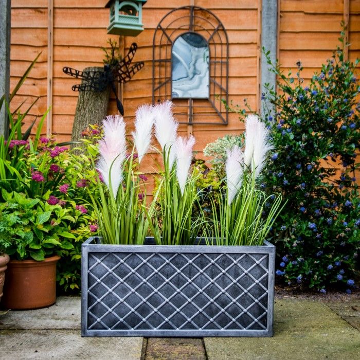 Strata Lazio Plastic Trough Grey 70cm
