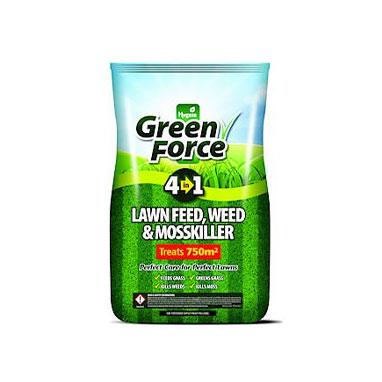 GARDEN & PET SUPPLIES - Green Force 4in1 Lawn Feed Weed & Moss Killer 15kg