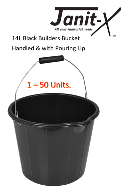 GARDEN & PET SUPPLIES - Janit-X Black Builders Bucket 14L