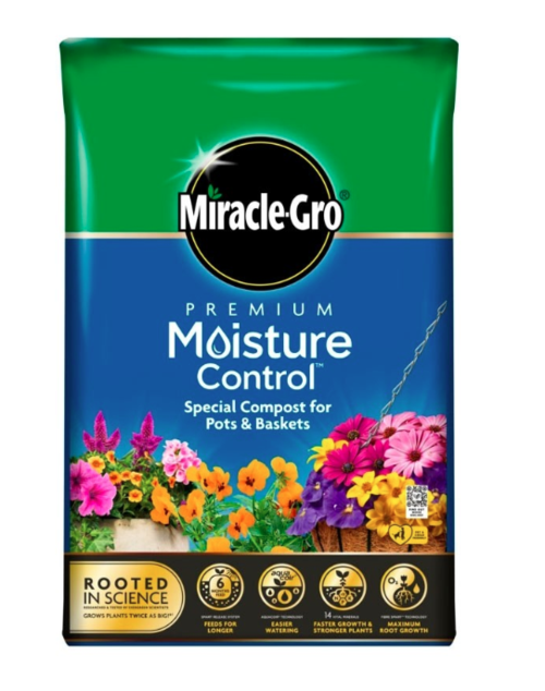 GARDEN & PET SUPPLIES - Miracle-Gro® Premium Moisture Control Potting Compost 10 Litre