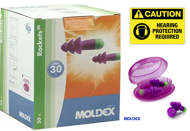 Re-Usable Moldex Ear Plugs/Rockets Pack 50 - GARDEN & PET SUPPLIES