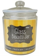 Zodiac Yellow Glass Biscotti Jar 2 Litre - Garden & Pet Supplies