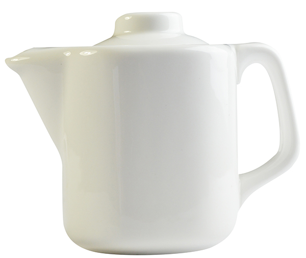 Porcelain White Teapot 500ml/17.5oz  {3-4 Cup}Fancy Modern Design - Garden & Pet Supplies