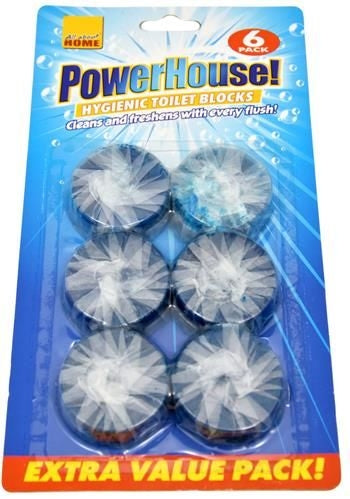 Powerhouse Blue Toilet Freshener (Pack of 6) - GARDEN & PET SUPPLIES