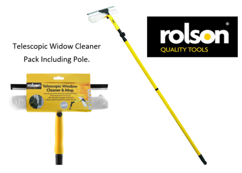 GARDEN & PET SUPPLIES - Rolson Telescopic Window Cleaner & Mop