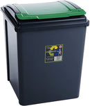 GARDEN & PET SUPPLIES - Green 50 Litre Plastic Waste Bin High Quality with Flap Lid by Wham
