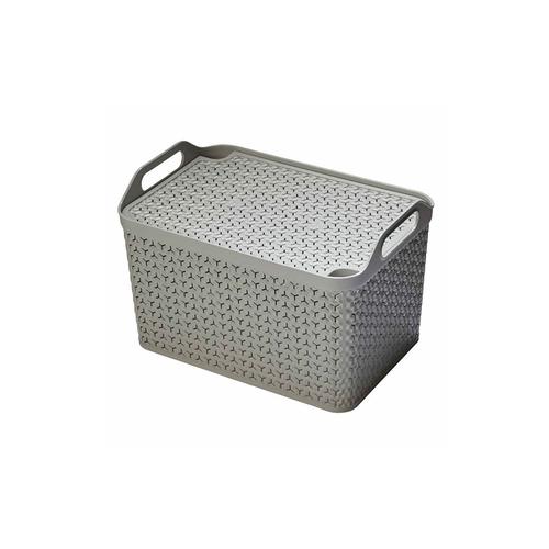 GARDEN & PET SUPPLIES - Strata Cool Grey Small Handy Basket With Lid