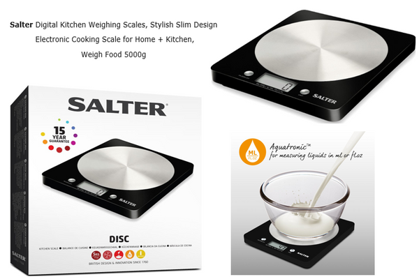 Salter Black Kitchen Scale - Garden & Pet Supplies