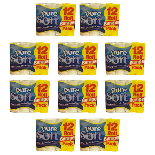 Pure Soft Luxury Quilted Toilet Rolls (Pack of 120) BULK OFFER - Garden & Pet Supplies