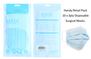 Disposable Surgical/Face 3 Ply Mask Retail 20-Pack - Garden & Pet Supplies