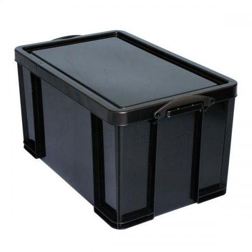 GARDEN & PET SUPPLIES - Really Useful Black Plastic Storage Box 84 Litre