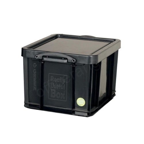 Really Useful 42L Recycled Plastic Storage Box Black 42Black R - GARDEN & PET SUPPLIES
