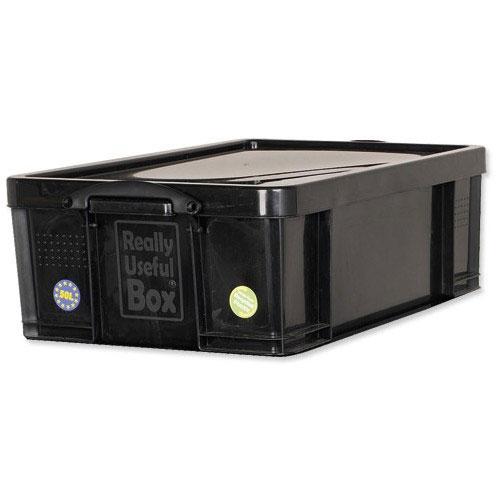 GARDEN & PET SUPPLIES - Really Useful Black Plastic Storage Box 50 Litre
