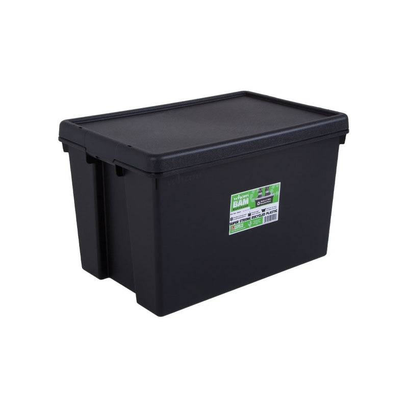 Wham Bam Black Recycled Storage Box 62 Litre - GARDEN & PET SUPPLIES