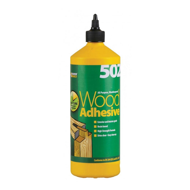 Everbuild 502 Wood Adhesive 1 Litre - GARDEN & PET SUPPLIES