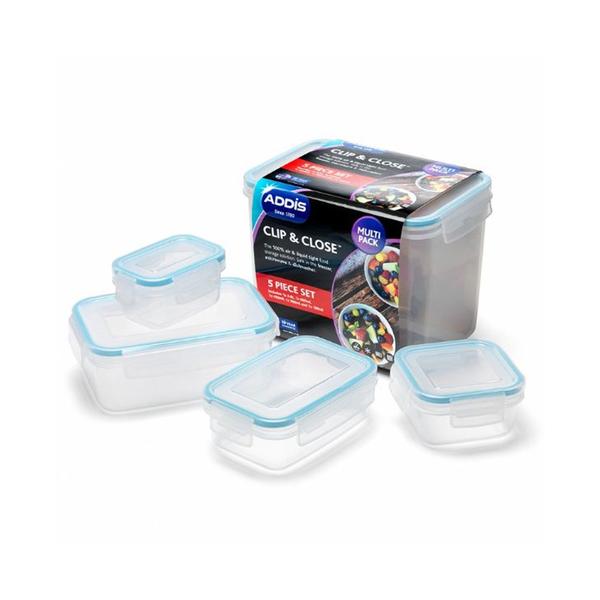 GARDEN & PET SUPPLIES - Addis Clip & Close Containers 5 Piece Set