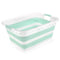 Addis Large 45L Fold Away Laundry Basket White and Sky Blue - Garden & Pet Supplies