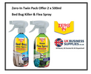 Zero-In Twin Pack No1 FLEA SPRAY & Bed Bug Spray 2 x 500ml Offer - Garden & Pet Supplies